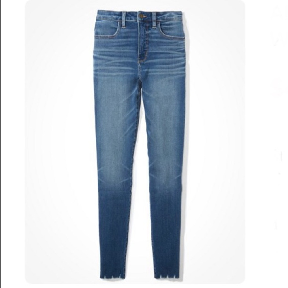 American Eagle Dream Super High-Waisted Jegging Jeans Monaco Blue